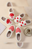 Valentine Heart Fleece Warm Slippers