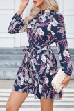 Button Up Ruffles Floral Shirt Dress