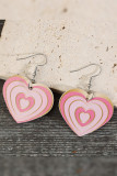 Gradient Pink Heart Earrings MOQ 5pcs