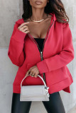 Plain Open Zipper Hoodies