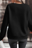 Leopard Hearts Graphic Long Sleeves Sweatshirt