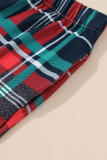 Multicolor ALL IS BRIGHT Graphic Christmas Plaid Pajamas Set