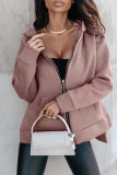 Plain Open Zipper Hoodies