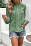 Swiss Dot Lace Button Up Shirt