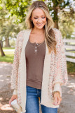 Multicolour Abstract Printed Bishop Sleeve Open Front Cardigan