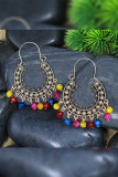 Colorful Beads Metal Boho Earrings