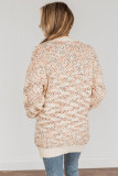 Multicolour Abstract Printed Bishop Sleeve Open Front Cardigan
