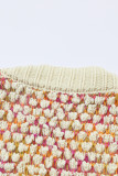 Multicolour Abstract Printed Bishop Sleeve Open Front Cardigan