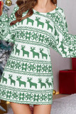 Christmas Reindeer Crisscross Mini Dress