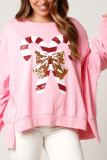 Christmas Sequin Patchwork Pullover Sweatshirt