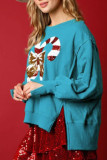 Christmas Sequin Patchwork Pullover Sweatshirt