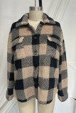 Plaid Fleece Warm Coat