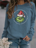 Grinch Print Pullover Sweater