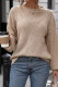 Khaki Knitting Pullover Sweater