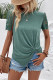 Green Twisted Puff Lace Sleeves Top