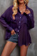 Plain Button Up Pockets Blouse Shirt