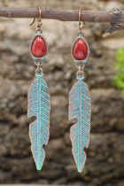 Turquoise Leaves Earrings MOQ 5pcs