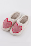 Valentine Heart Fleece Warm Slipper