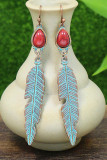 Turquoise Leaves Earrings MOQ 5pcs