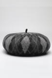 Plaid Wool Beret Hat MOQ 3pcs