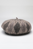 Plaid Wool Beret Hat MOQ 3pcs
