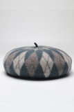 Plaid Wool Beret Hat MOQ 3pcs