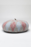 Plaid Wool Beret Hat MOQ 3pcs