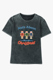 Black Nuts About Christmas Graphic Mineral Wash Tee