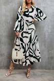 Zebra Print Button Up Maxi Dress