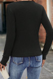 Color Block V Neck Ruched Long Sleeves Top