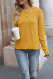 Hooded Plain Knitting Sweater