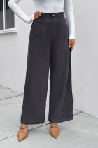 Grey High Waist Wide Leg Pants
