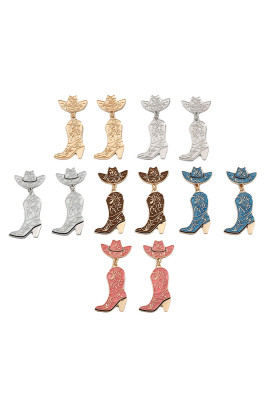 Western Boots Earrings MOQ 5pcs