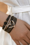 Bohemian Heart Pendant Bracelet MOQ 5pcs
