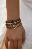 Bohemian Heart Pendant Bracelet MOQ 5pcs