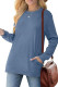 Plain Ruched Shoulder Long Sleeves Top