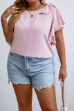 Pink Plus Size Ruffle Top