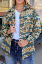Vintage Aztec Button Up Jacket Coat