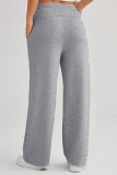 Plain High Waist Wide Leg Pants