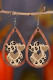 Leopard Heart Valentines Earrings