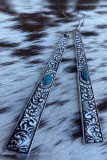 Western Turquoise Alloy Earrings