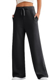 Plain High Waist Wide Leg Pants
