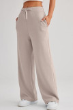 Plain High Waist Wide Leg Pants