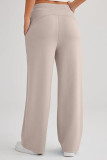 Plain High Waist Wide Leg Pants