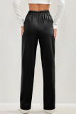 High Waist Pockets Buttons Pants