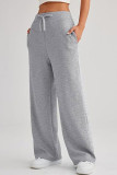 Plain High Waist Wide Leg Pants