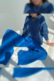 Plain High Waist Wide Leg Pants