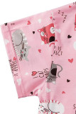 Printed V Neck Plus Size 2pcs Pant Set Loungewear