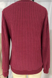 V Neck Rib Long Sleeves Top