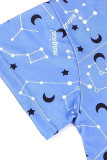 Printed V Neck Plus Size 2pcs Pant Set Loungewear